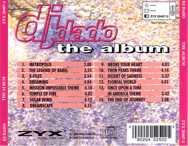 DJ Dado - The Album (CD, Album) - Image 2