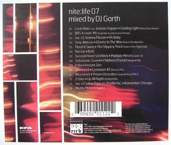 DJ Garth - Nite:Life 07 (CD, Comp, Mixed) - Image 2