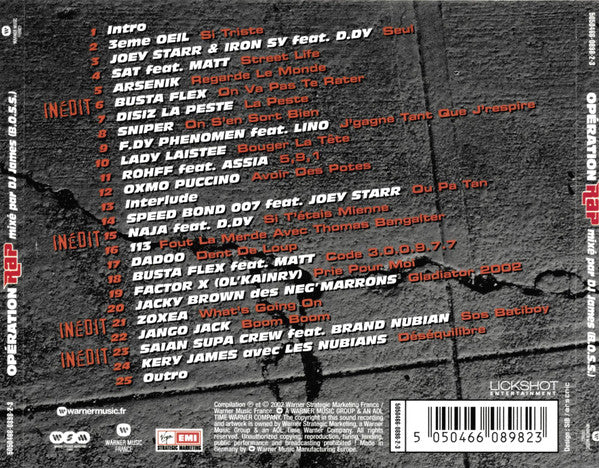 DJ James - Opération Rap (CD, Comp, Mixed) - Image 2