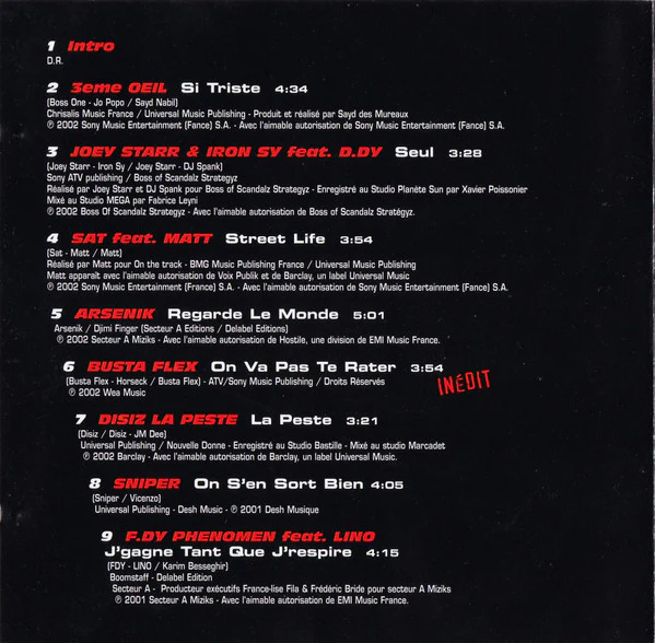 DJ James - Opération Rap (CD, Comp, Mixed) - Image 5