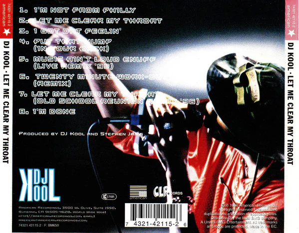 DJ Kool - Let Me Clear My Throat (CD, Album) - Image 2