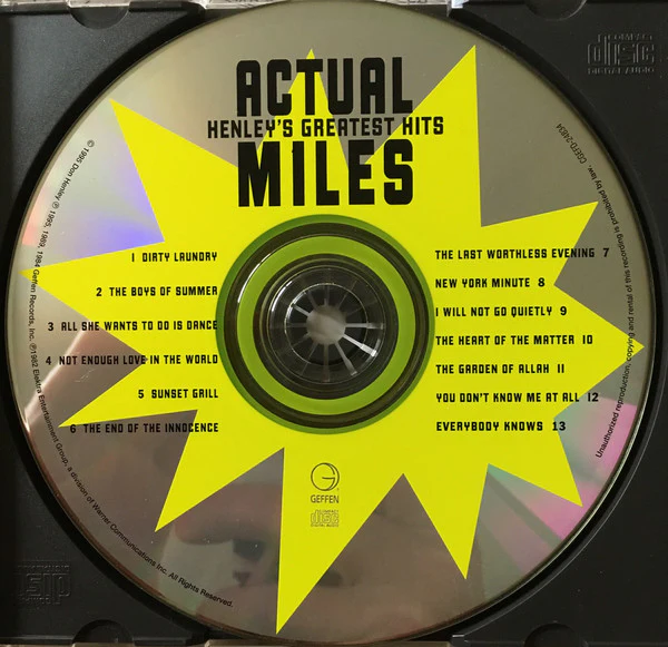 Don Henley - Actual Miles (Henley's Greatest Hits) (CD, Comp, Club) - Image 2