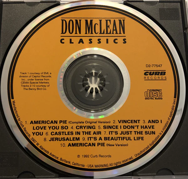 Don McLean - Classics (CD, Comp) - Image 3