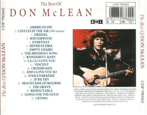 Don McLean - The Best Of Don McLean (CD, Comp) - Image 3