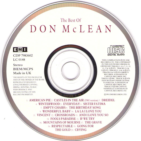 Don McLean - The Best Of Don McLean (CD, Comp) - Image 4