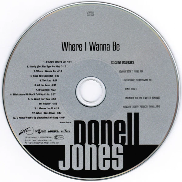 Donell Jones - Where I Wanna Be (CD, Album) - Image 3