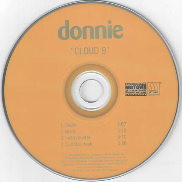Donnie - Cloud 9 (CD, Single, Promo) - Image 3