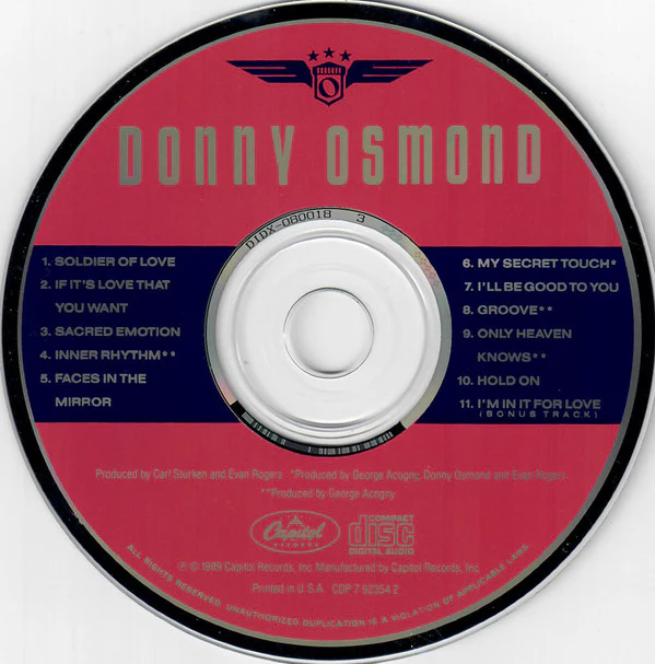 Donny Osmond - Donny Osmond (CD, Album) - Image 4