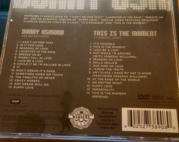 Donny Osmond - the Entertainer (2xCD, Comp, NTSC, DVD) - Image 2