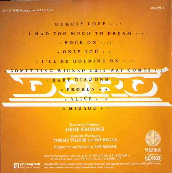 Doro - Doro (CD, Album) - Image 4