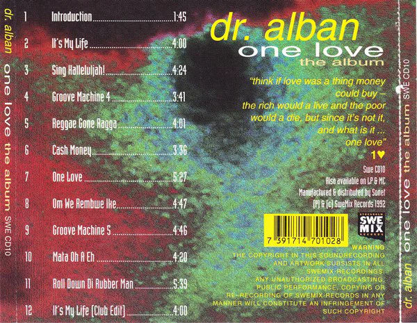 Dr. Alban - One Love (The Album) (CD, Album) - Image 3