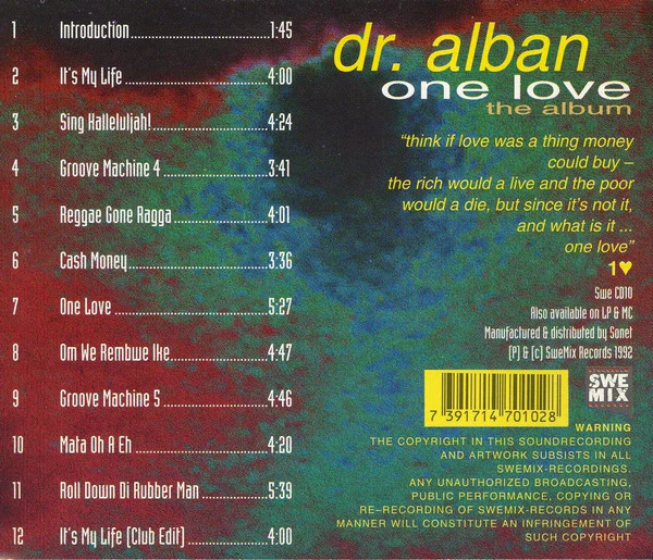 Dr. Alban - One Love (The Album) (CD, Album) - Image 4