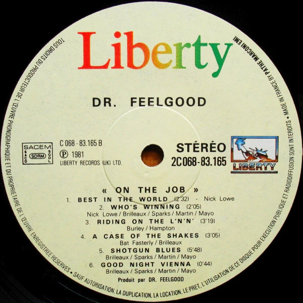 Dr. Feelgood - On The Job (LP, Album) - Image 4