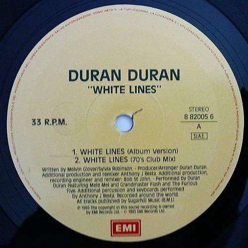 Duran Duran - White Lines (12", Single) - Image 3