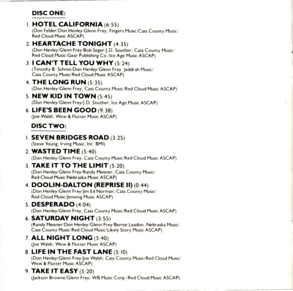 Eagles - Eagles Live (2xCD, Album, RE, RM) - Image 4