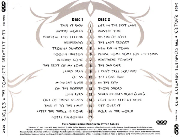 Eagles - The Complete Greatest Hits (2xCD, Comp, RM) - Image 4