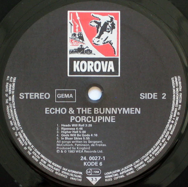 Echo & The Bunnymen - Porcupine (LP, Album) - Image 4