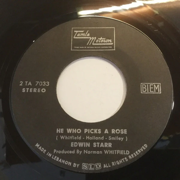 Edwin Starr - War / He Who Picks A Rose (7") - Image 2