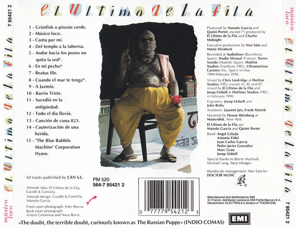 El Último De La Fila - Músico Loco (CD, Album) - Image 2