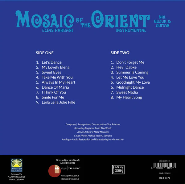 Elias Rahbani - Mosaic Of The Orient (LP, Comp, RE, RM, 180) - Image 2