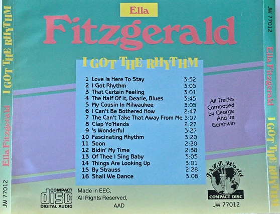 Ella Fitzgerald - I Got The Rhythm (CD, Comp) - Image 2