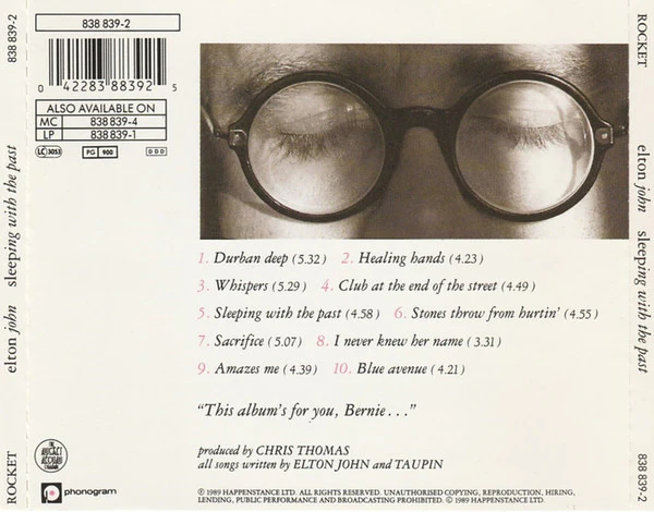 Elton John - Sleeping With The Past (CD, Album) - Image 2