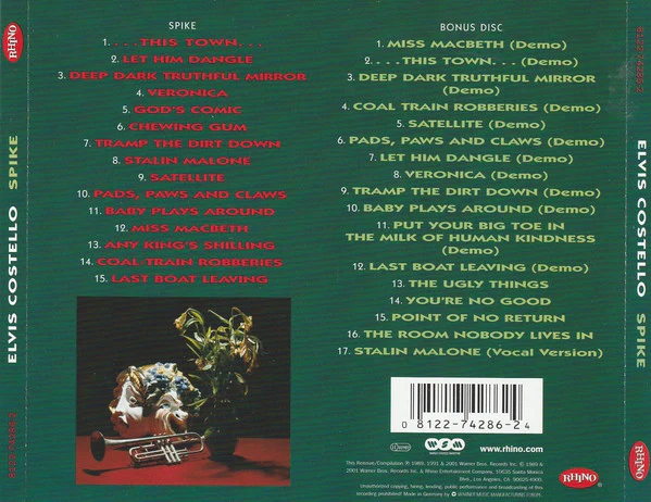 Elvis Costello - Spike (CD, Album, RM + CD, Comp, RM) - Image 2
