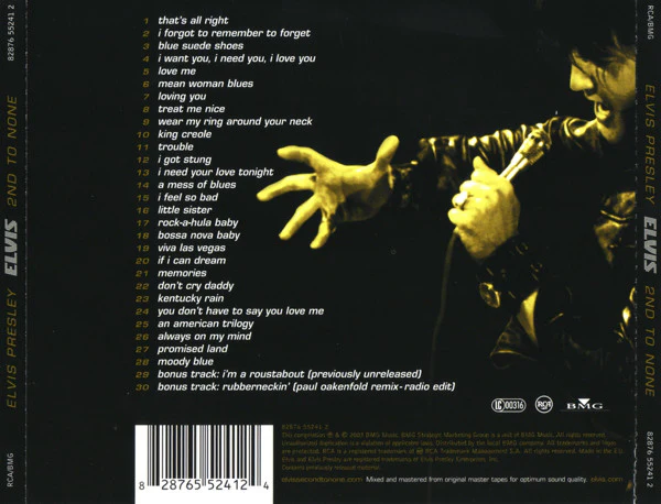 Elvis Presley - Elvis 2nd To None (CD, Comp) - Image 2