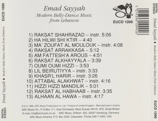Emad Sayyah - Modern Belly-Dance Music From Lebanon (CD, Album) - Image 2