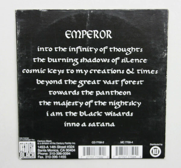 Emperor (2) - In The Nightside Eclipse (CD, Album, Promo) - Image 2