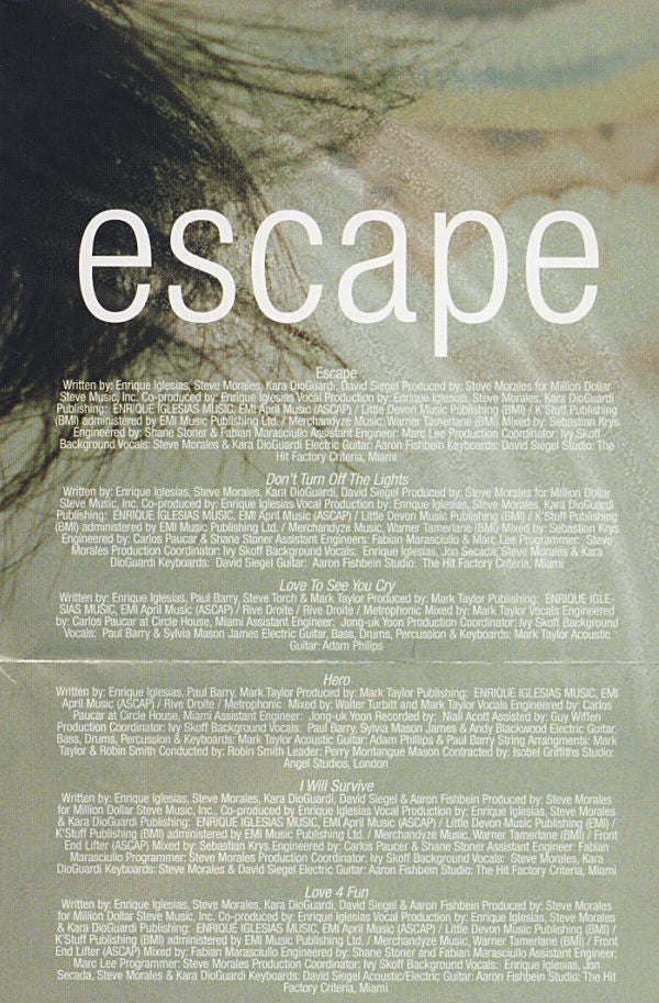 Enrique* - Escape (CD, Album, Uni) - Image 4