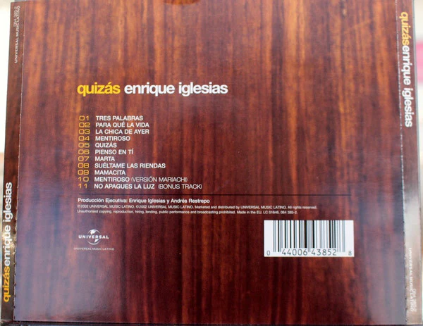 Enrique Iglesias - Quizás (CD, Album) - Image 4