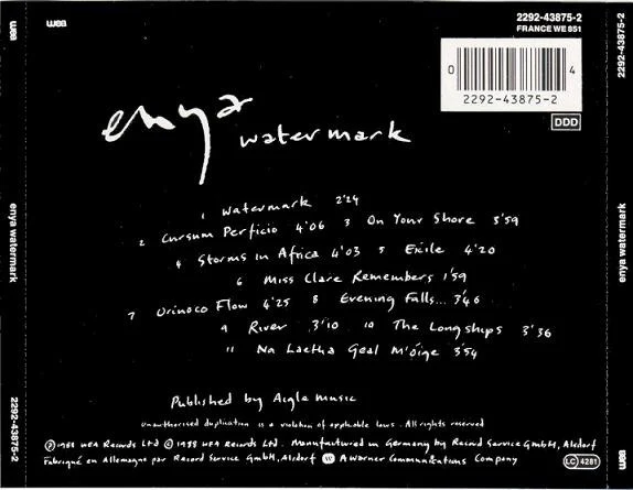 Enya - Watermark (CD, Album, RE) - Image 2