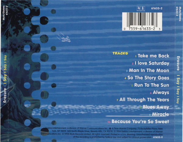 Erasure - I Say I Say I Say (CD, Album, Spe) - Image 2