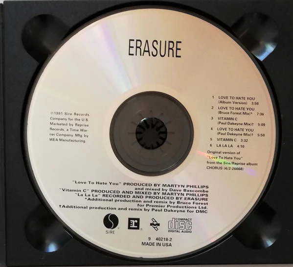 Erasure - Love To Hate You (CD, Maxi, Dig) - Image 5