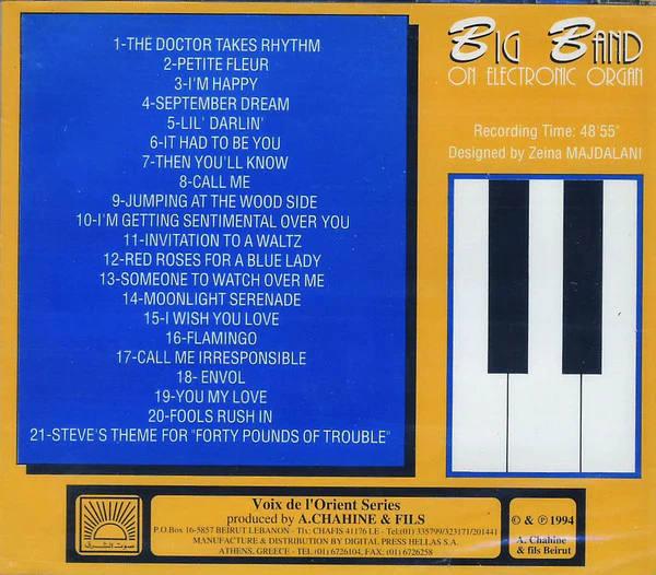 Ernesto Majdalani - Big Band On Electronic Organ- Jazz & Relaxing Music (CD, Album, Comp, RE) - Image 2
