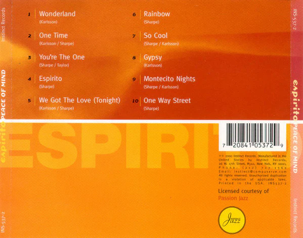 Espirito (3) - Peace Of Mind (CD, Album) - Image 2