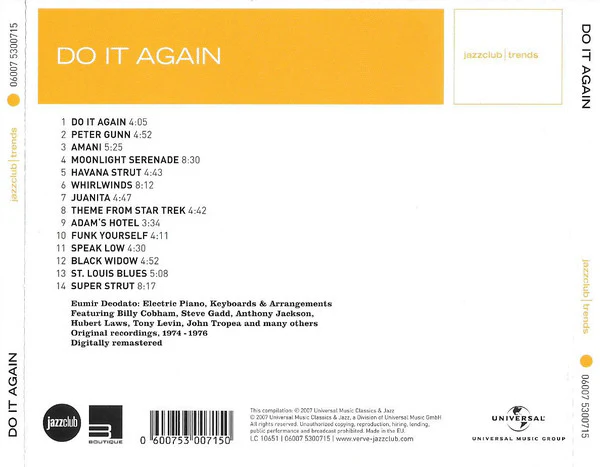 Eumir Deodato - Do It Again (CD, Comp, RM) - Image 2
