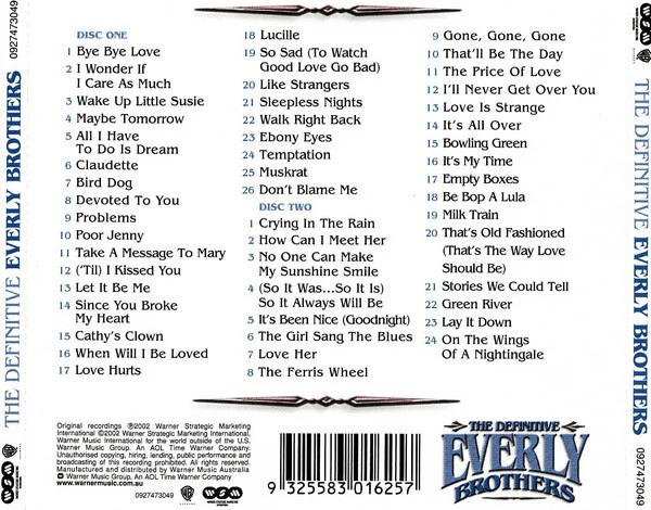 Everly Brothers - (A Career Spanning Retrospective) The Definitive Everly Brothers (2xCD, Comp, RM) - Image 2
