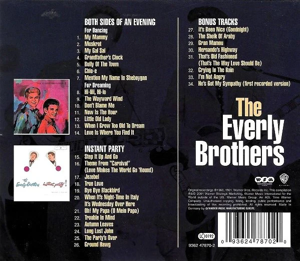 Everly Brothers - Both Sides Of An Evening & Instant Party (CD, Comp, RM) - Image 2