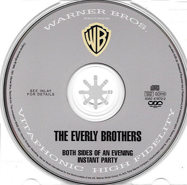 Everly Brothers - Both Sides Of An Evening & Instant Party (CD, Comp, RM) - Image 3