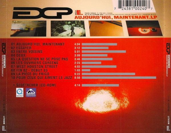 Experience - Aujourd'Hui, Maintenant.LP (CD, Album, Enh) - Image 4