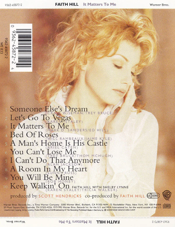 Faith Hill - It Matters To Me (CD, Album) - Image 2