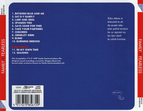 Family (6) - Fearless (CD, Album, RE, RM) - Image 2