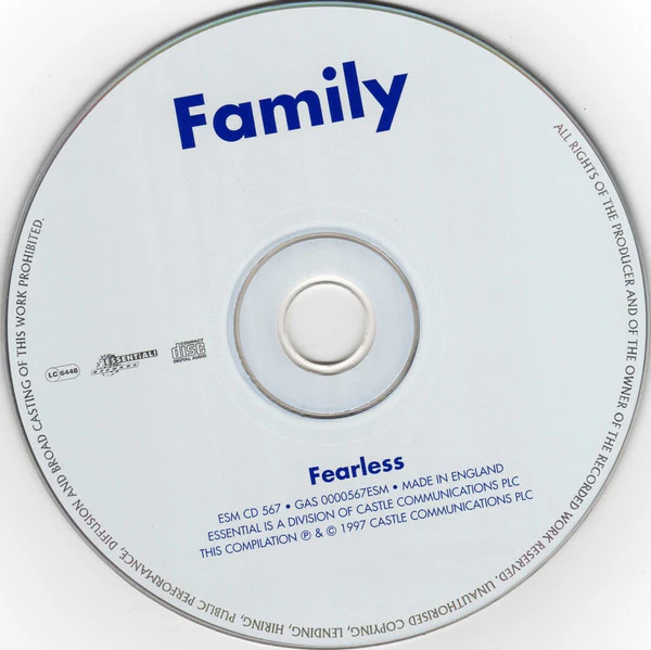 Family (6) - Fearless (CD, Album, RE, RM) - Image 3