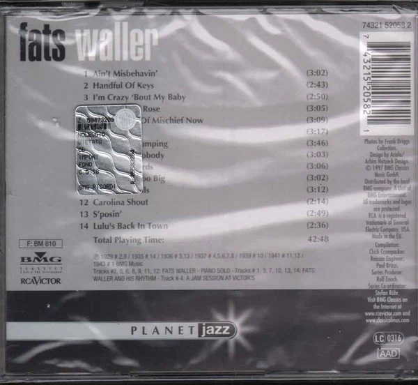 Fats Waller - Planet Jazz (CD, Comp) - Image 2