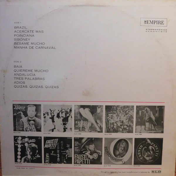 Fausto Papetti - I Remember No. 5 - Motivi Dell'America Latina (LP, Album) - Image 2