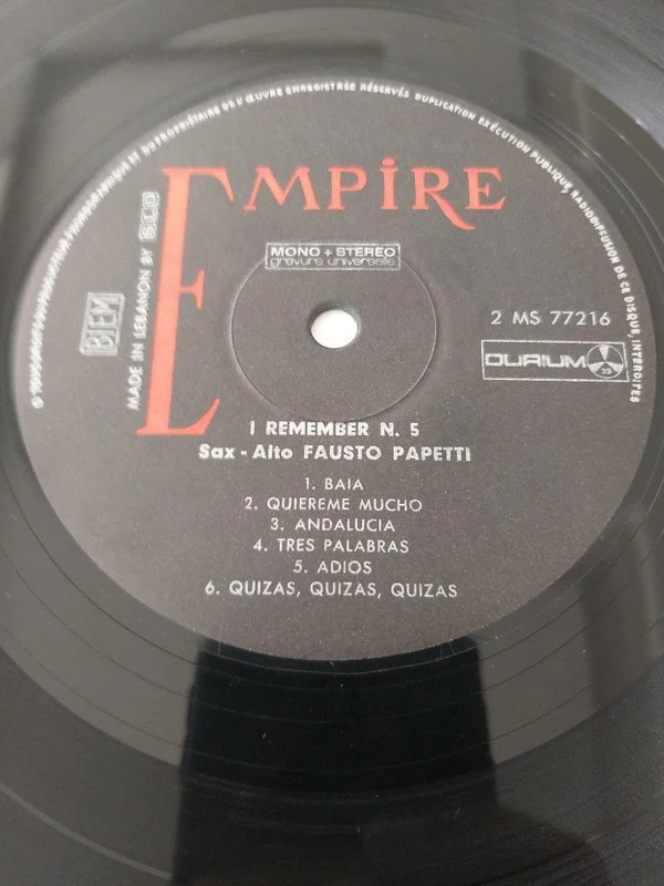Fausto Papetti - I Remember No. 5 - Motivi Dell'America Latina (LP, Album) - Image 4