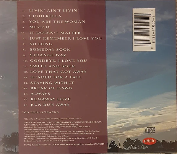Firefall - Greatest Hits (CD, Comp, RM) - Image 2