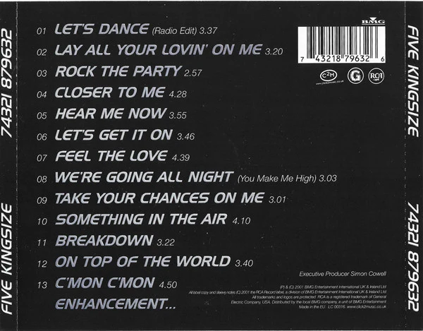 Five - Kingsize (CD, Album, Enh) - Image 3